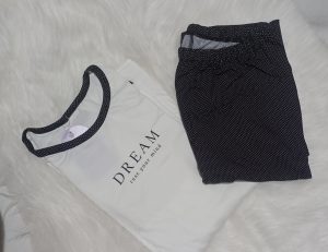 Pijama longo inverno no Suede poazinho preto